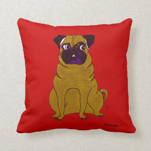 Pug Patrick American MoJo Pillow