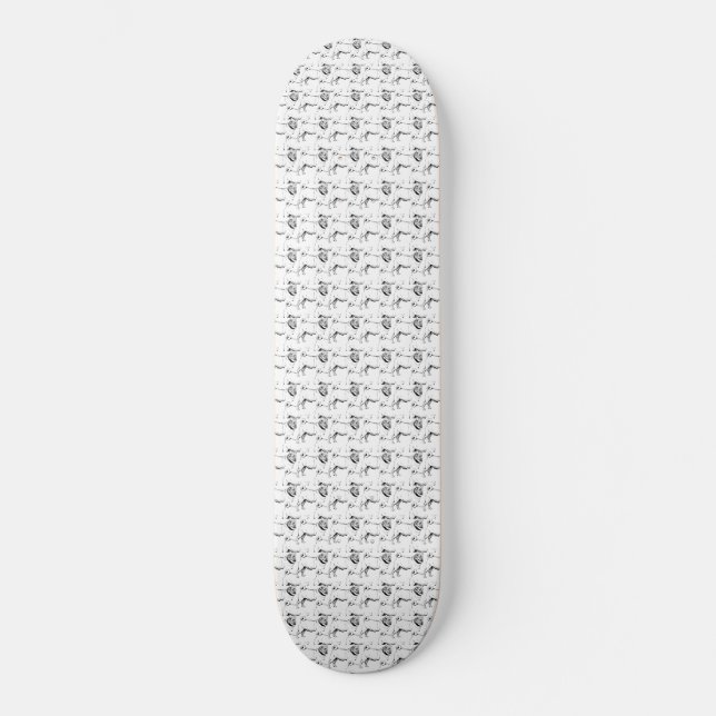 Pug Pattern Skateboard (Front)