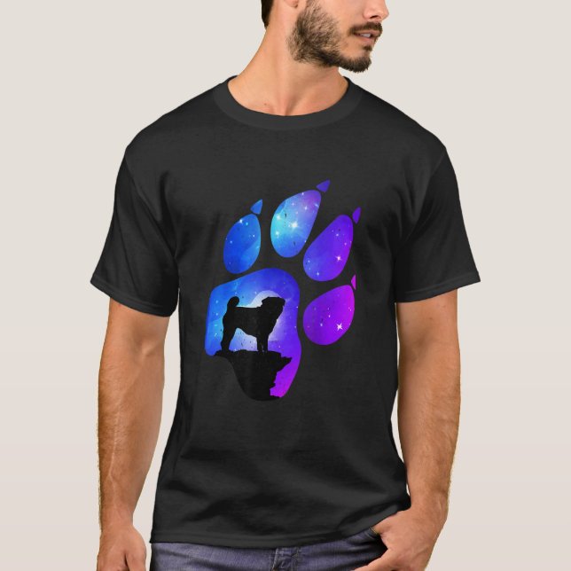 Pug Paw Dog  Mom Dad T-Shirt (Front)