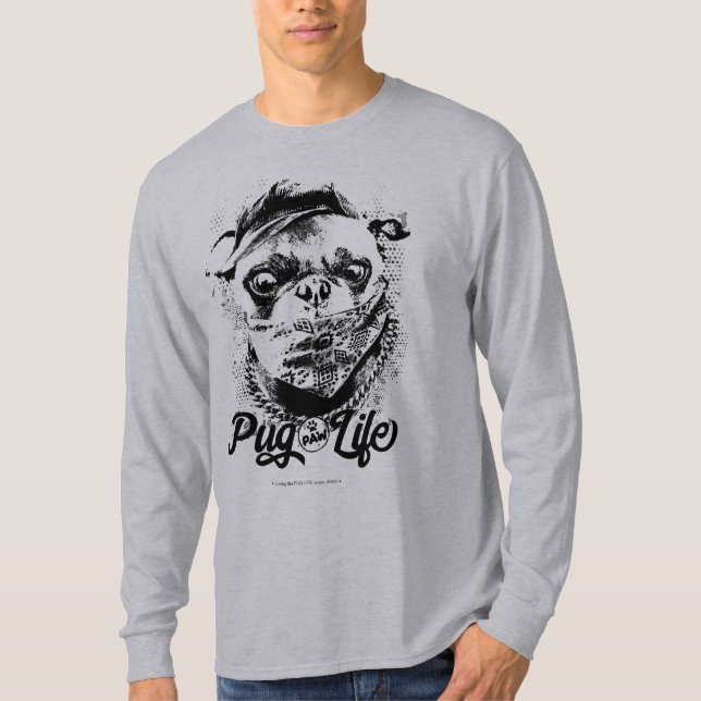 Pug Paw Life T-Shirt (Front)
