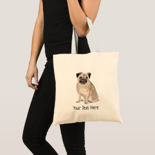 Pug Personalised Tote Bag