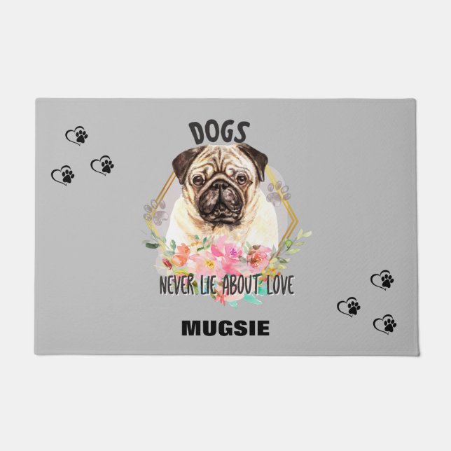 "PUG" PERSONALIZED DOORMAT (Front)