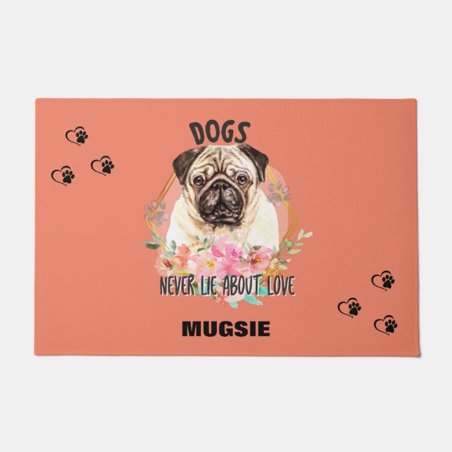 "PUG" PERSONALIZED DOORMAT (Front)