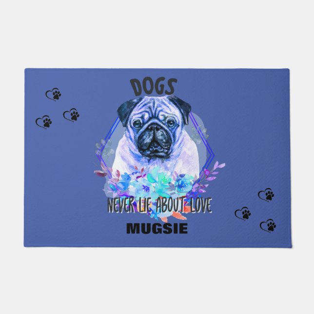 "PUG" PERSONALIZED DOORMAT (Front)