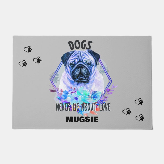 "PUG" PERSONALIZED DOORMAT (Front)