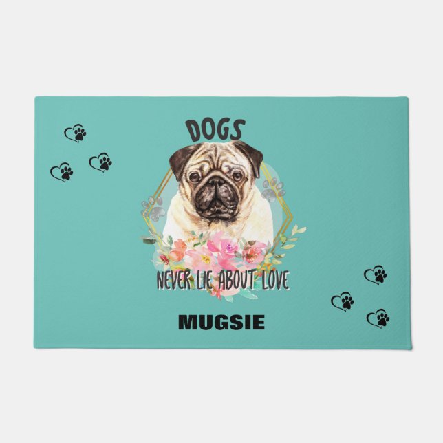 "PUG" PERSONALIZED DOORMAT (Front)
