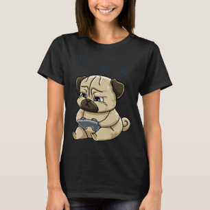 Pug Pew Gamepad Cute Hob T-Shirt