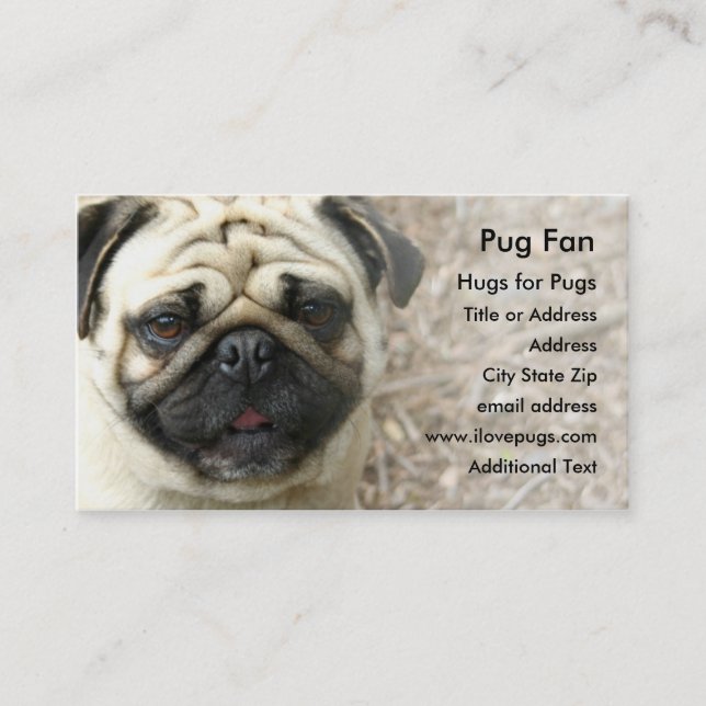 Pug Photo Business Card (Front)