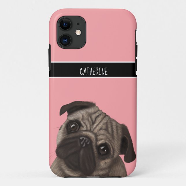 Pug Pink Case-Mate iPhone Case (Back)