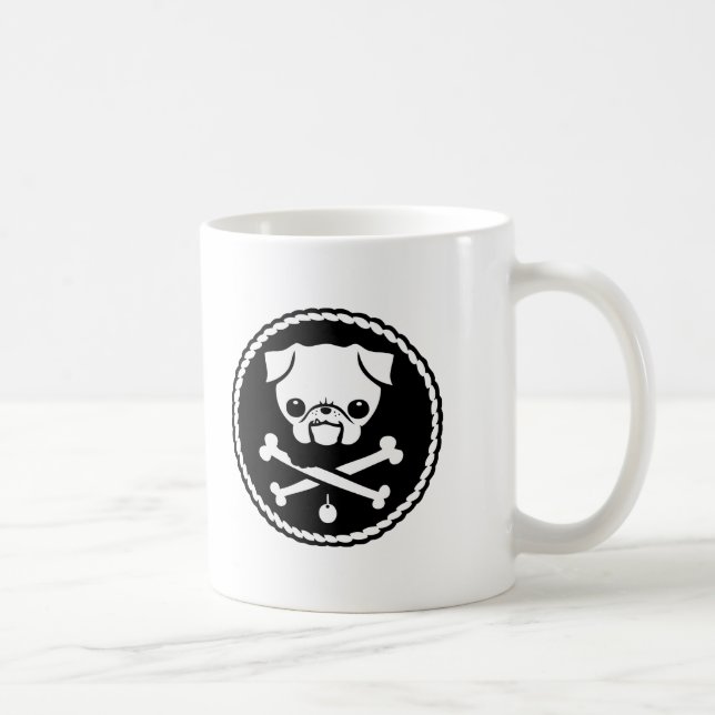Pug Pirate Coffee Mug (Right)
