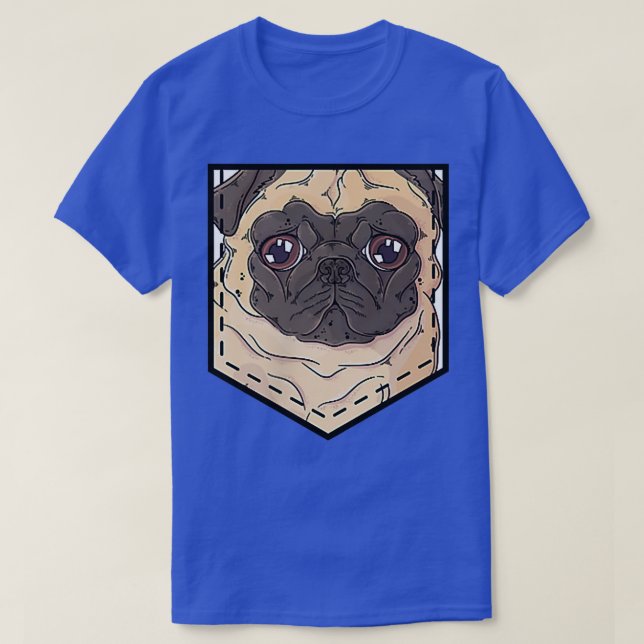 Pug Pocket Lazy Halloween Costume Cute Dog Puppy L T-Shirt (Design Front)