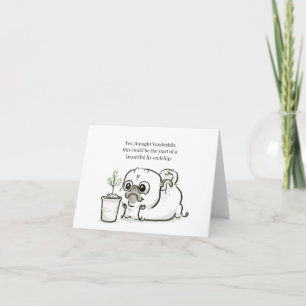 Pug Poetry: A Beautiful Friendship card
