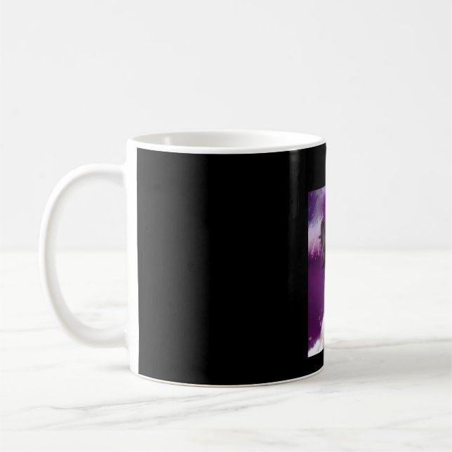 Pug Portrait Art Cute Pug Coffee Mug (Left)