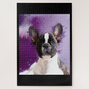 Pug Portrait Art Cute Pug Jigsaw Puzzle