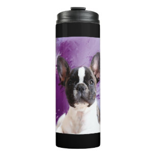 Pug Portrait Art Cute Pug Thermal Tumbler