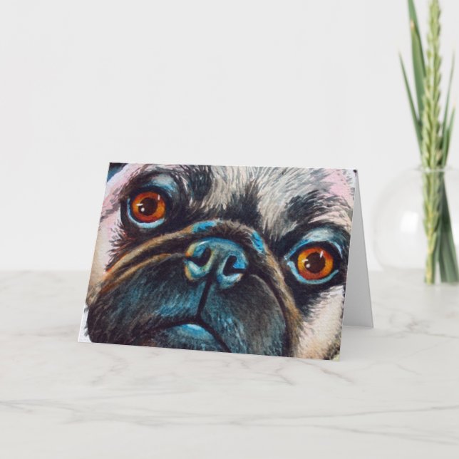 Pug Portrait Card (Front)