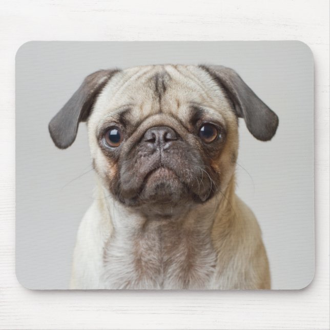 Pug Portrait Mouse Mat (Front)