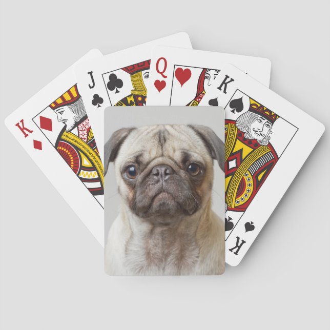 Pug Portrait Playing Cards (Back)