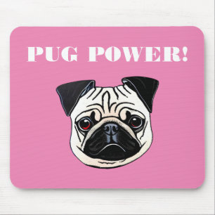 Pug Power Mouse Mat