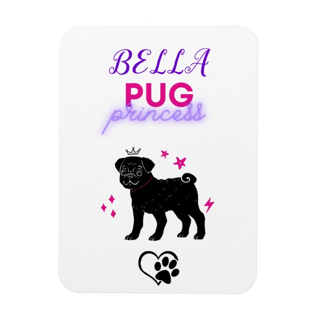 'PUG PRINCESS'   MAGNET (Vertical)