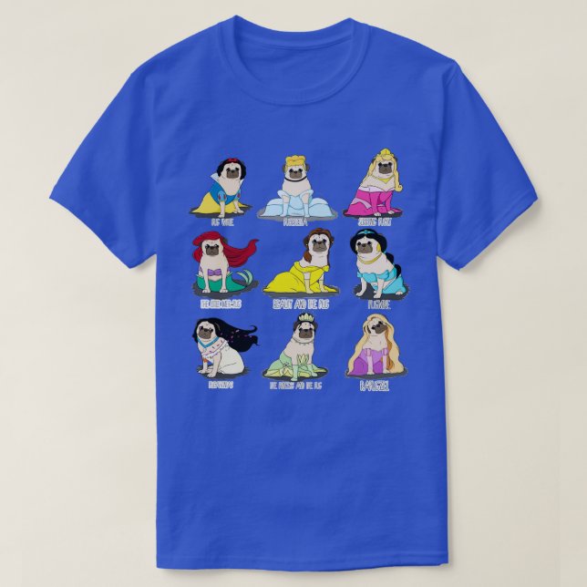 Pug Princesses T-Shirt (Design Front)