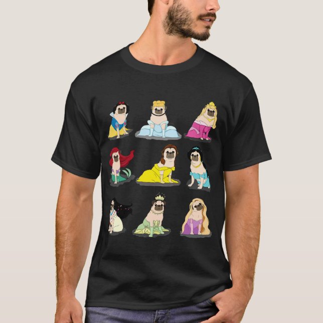 Pug Princesses Version 2 Classic T-Shirt 19 (Front)
