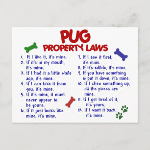 PUG Property Laws 2 Postcard