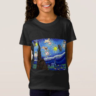 Pug, Pug Lover, Starry Night Dog T-Shirt