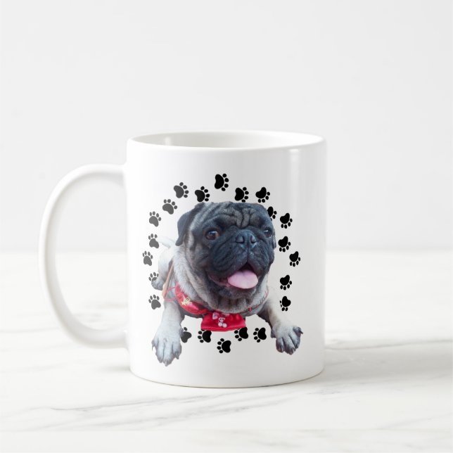 PUG PUG PUG COFFEE MUG (Left)