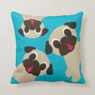 Pug, Pug, Pug Pillow