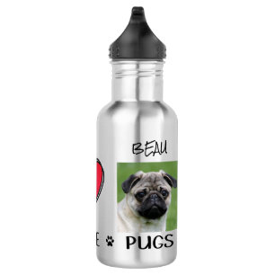 Pug Pugs Dog Lovers 532 Ml Water Bottle