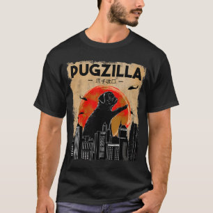 Pug - Pugzilla - Funny Dog Pug T-Shirt