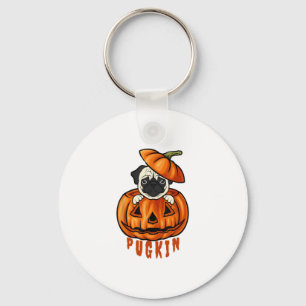 Pug Pumpkin Halloween Pugkin Costume For Pug Dog Key Ring