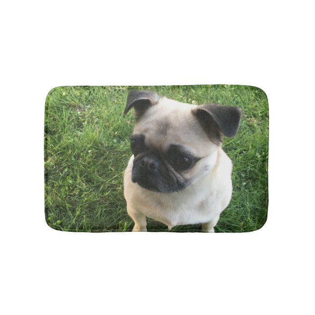 Pug Pup Bath Mat (Front)
