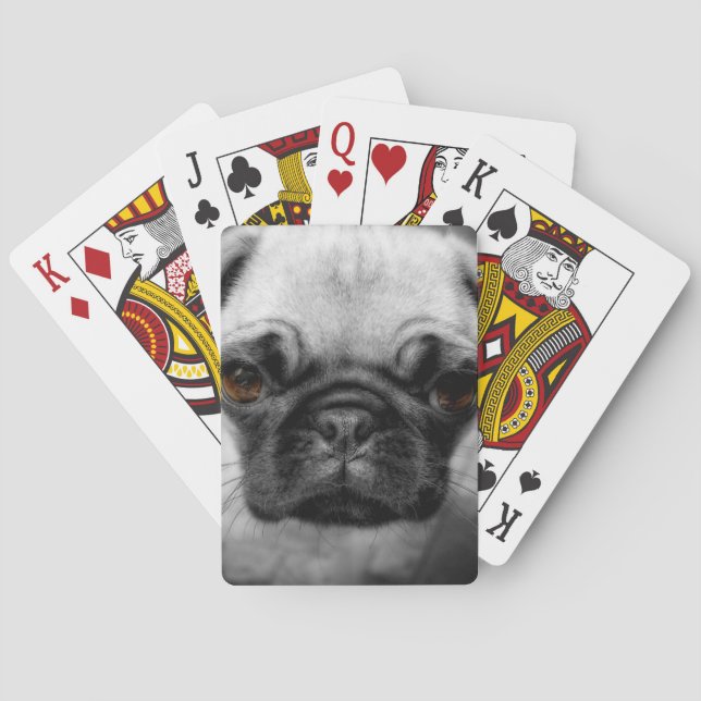 Pug Pup Playing Cards (Back)