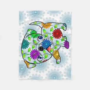 Pug Puppy Baby Blanket - Fleece - 30"x40"