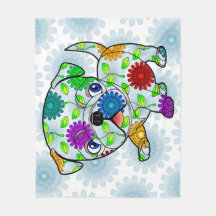 Pug Puppy Baby Blanket - Fleece - 50"x60"