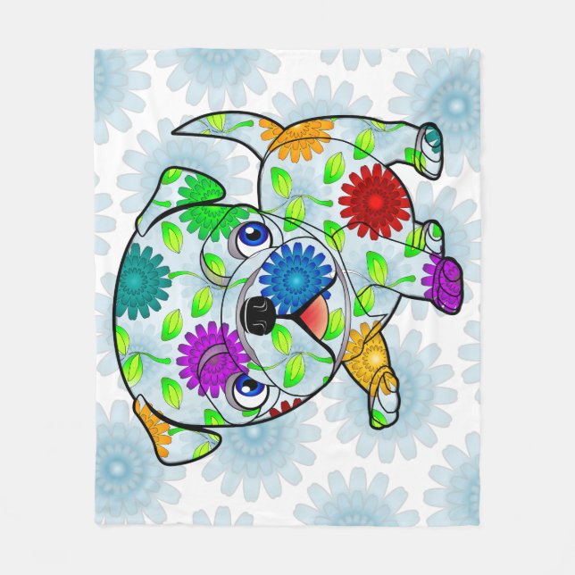 Pug Puppy Baby Blanket - Fleece - 50"x60" (Front)