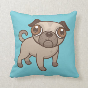 Pug Puppy Cartoon Cushion