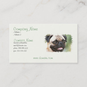 Pug Puppy Dog Business Card