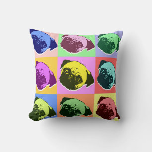 Pug Puppy Dog Love Hearts Cushion