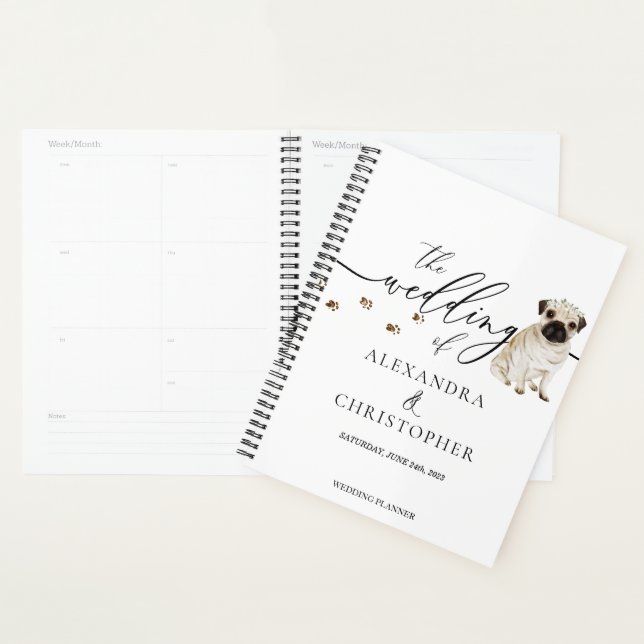 PUG puppy Dog Love Wedding Planner (Display)