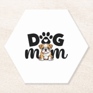 Pug Puppy Dog Mom Dog Lover Paper Coaster