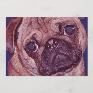 Pug Puppy Face Invitation