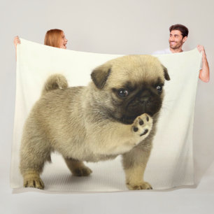 Pug Puppy Fleece Blanket