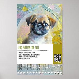 Pug puppy for sale flyer templates poster