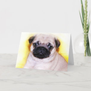 Pug Puppy greeting card