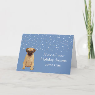 Pug Puppy Holiday Card