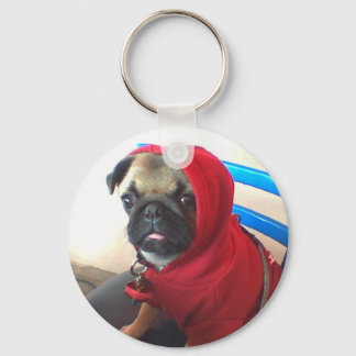 Pug Puppy Hoodie Keychain