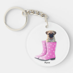 Pug Puppy Key Ring